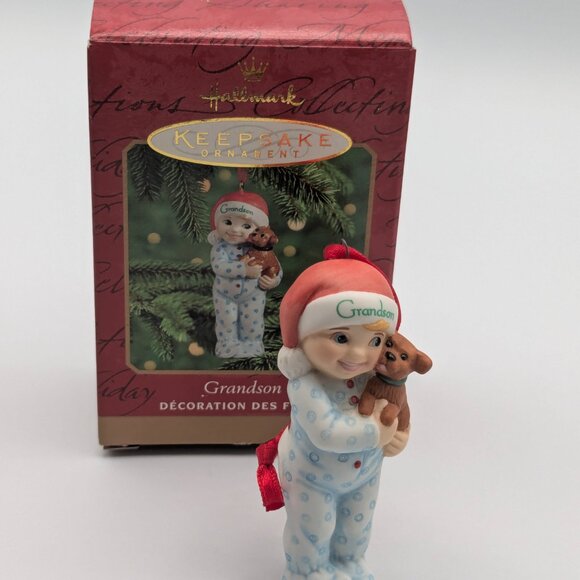 Hallmark Keepsake Grandson 2000, Fine Porcelain Vintage Christmas Ornament - Picture 2 of 10